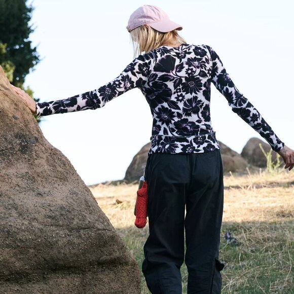 NWT Free People Movement Rally Printed Layer Henley Top in Garden Floral… - Picture 6 of 10